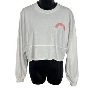 Spirit Jersey Hawaii Size XS Extra Small Long Sleeve White Crew Neck Women New